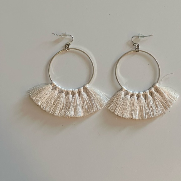 Wilde Carnation Hoops in Cream - Picture 5 of 5